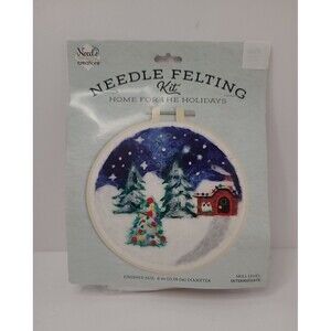 New Needle Creations House Trees Needle Felting Kit  Home For The Holidays